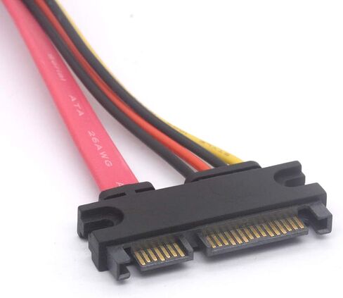 PIIHUSW 22 pin SATA Extension Cable 7+15 Sata Male to Female Data and Power Extender (30cm) in Saudi Arabia