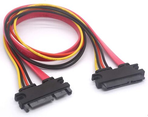 PIIHUSW 22 pin SATA Extension Cable 7+15 Sata Male to Female Data and Power Extender (30cm) in Saudi Arabia