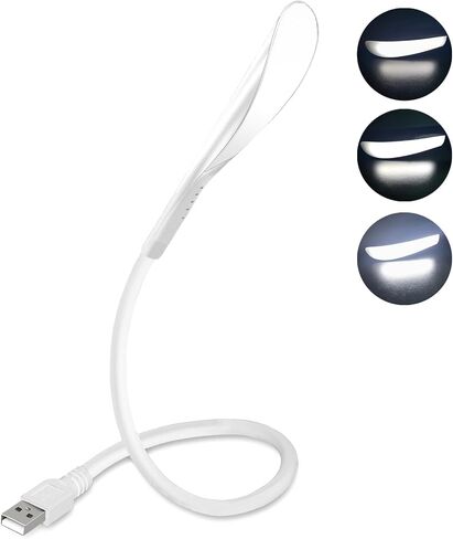 مصباح قراءة USB Milluten، مصباح كمبيوتر محمول USB مع 14 مصباح LED DC5V 2.8W 3 مستويات سطوع، مفتاح لمس ورقبة معقوفة مرنة، مصباح مكتب USB للكمبيوتر المحمول وسطح المكتب والكمبيوتر الشخصي وكمبيوتر MAC (أسود) in Saudi Arabia
