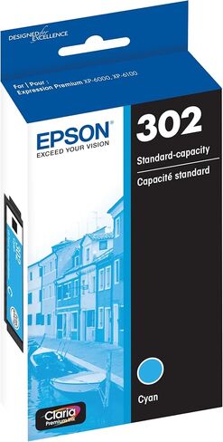 Epson 302 Claria Premium Ink High Capacity Black & Standard Color Cartridge Combo Pack (T302XL-BCS) Works with Expression XP-6000 XP-6100 in Kuwait