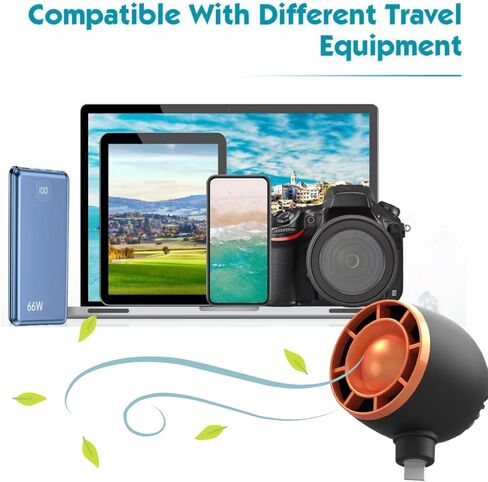 Orapink Portable Mini Fan, Small Cooling Phone Fan Compatible with iPhone/Android Models and Other Devices in Kuwait