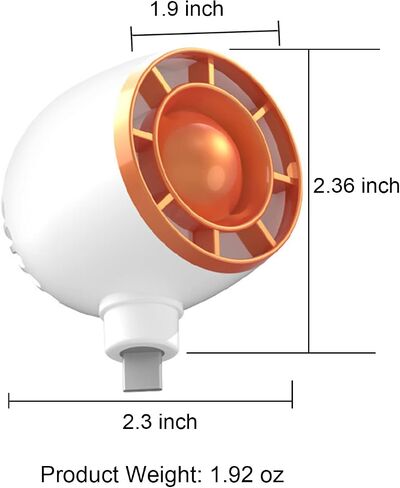 BUMSUNE phones mini fan (Type-C interface), portable cell phone fan, compatible for Samsung, Huawei, Xiaomi and other Android smart phones, tablets (Type-C, White) in Saudi Arabia