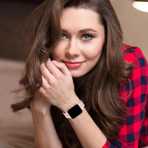 6 Pack Slim Thin Lace Hollow-out Silicone Bands Compatible with Apple Watch 38mm 40mm 41mm 42mm 44mm 45mm 46mm 49mm Women, Breathable Sport Strap for iWatch Series 11/10/9/8/7/6/5/4/3/2/1 Ultra SE in Saudi Arabia