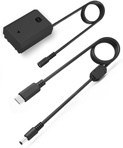 اتش واي1سي كيبل طاقة محول USB نوع سي NP-FZ100 لكاميرات سوني الفا A6600 وA7C وA7III وA7S III وA7RIII وA7R IV وA9 وA9 II وA9R وA9S in Kuwait