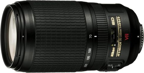 عدسة نيكون 70-300 ملم f/4.5-5.6G ED IF AF-S VR Nikkor Zoom لكاميرات نيكون الرقمية SLR (متجددة) in Kuwait