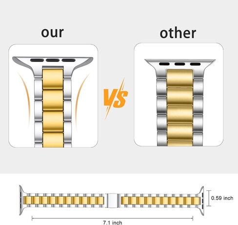 Lenrao Thin Metal Band Compatible Apple Watch Bands for Women | Slim Stainless Steel Strap Wristband for iWatch Series 11 10 9 8 7 6 5 4 3 2 1 SE, 40mm, 41mm 42mm 38mm 44mm 45mm 46mm 42mm in Kuwait
