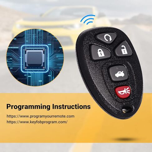 Key Fob Keyless Entry Remote Compatible with 2006-2013 Chevy Chevrolet Impala丨 Monte Carlo丨 Buick Lucerne 丨 Cadillac DTS Car Key Replacement 5 Buttons with FCC ID OUC60270, OUC60221 in Kuwait