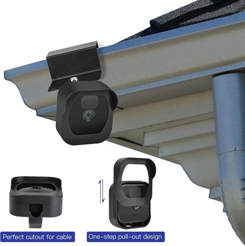 حامل مزراب وغطاء مقاوم للطقس لـ Blink Outdoor (الجيل الثالث) XT3، دعامة تثبيت من سبائك الألومنيوم قابلة للتعديل لنظام أمان المنزل Blink (عبوة واحدة، أسود) in Kuwait