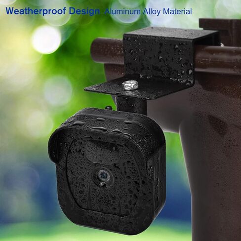 حامل مزراب وغطاء مقاوم للطقس لـ Blink Outdoor (الجيل الثالث) XT3، دعامة تثبيت من سبائك الألومنيوم قابلة للتعديل لنظام أمان المنزل Blink (عبوة واحدة، أسود) in Kuwait