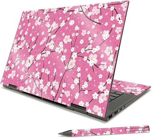 غلاف لامع لامع من MightySkins متوافق مع HP Envy x360 مقاس 15 بوصة (2021) - وردي ساكورا | لمسة نهائية لامعة واقية ومتينة شديدة اللمعان | سهلة التطبيق والإزالة وتغيير الأنماط | صنع في الولايات المتحدة الأمريكية in Kuwait