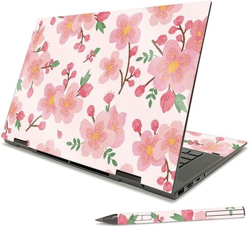 غلاف لامع لامع من MightySkins متوافق مع HP Envy x360 مقاس 15 بوصة (2021) - وردي ساكورا | لمسة نهائية لامعة واقية ومتينة شديدة اللمعان | سهلة التطبيق والإزالة وتغيير الأنماط | صنع في الولايات المتحدة الأمريكية in Kuwait
