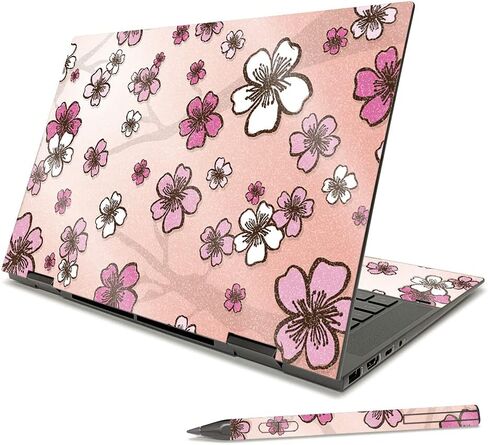 غلاف لامع لامع من MightySkins متوافق مع HP Envy x360 مقاس 15 بوصة (2021) - وردي ساكورا | لمسة نهائية لامعة واقية ومتينة شديدة اللمعان | سهلة التطبيق والإزالة وتغيير الأنماط | صنع في الولايات المتحدة الأمريكية in Kuwait