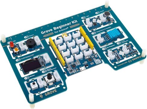 مجموعة أدوات المبتدئين من Seeed Studio Grove لـ Arduino، وArduino Starter Kit الكل في واحد لتدريس STEAM، ولوحة متوافقة مع Arduino UNO مع 10 أجهزة استشعار و12 مشروعًا مع دورة تدريبية مجانية. in Kuwait
