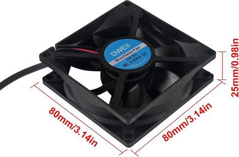 2-Pack 50mm Fan 5V USB Brushless DC Cooling Fan, 5V Brushless DC Cooling Fan for Projector Humidifier Aromatherapy Small Appliances Series Replacement in Saudi Arabia