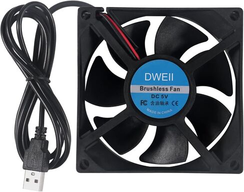 2-Pack 50mm Fan 5V USB Brushless DC Cooling Fan, 5V Brushless DC Cooling Fan for Projector Humidifier Aromatherapy Small Appliances Series Replacement in Saudi Arabia