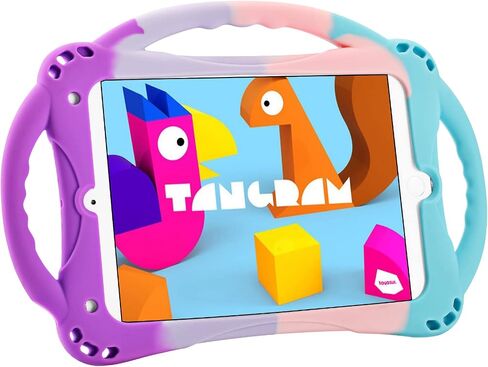TopEsct Kids Case for iPad mini 5 4 3 2 1,Silicone Childproof Case for iPad mini 5 4 3 2 1, Built-in Handle Stand, Comes with a Strap (Pink) in Kuwait