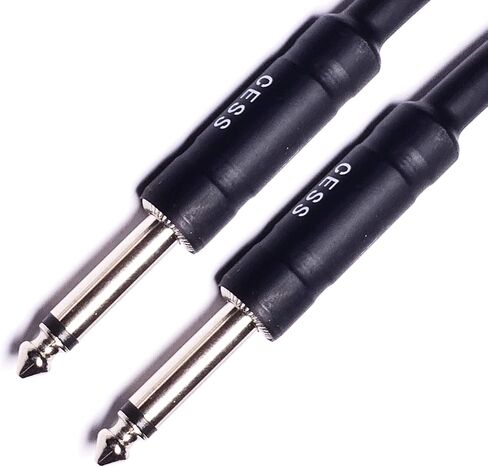 CESS-112-6i RCA Plug to 6.35mm Plug TS Audio Patch Cable 12 مقياس، 2 كابلات، 6 بوصات in Kuwait