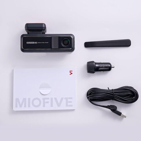 كاميرا قياس السيارة Miofive مع نظام تحديد المواقع والسرعة - كاميرا أمامية بدقة 4K مع شبكة WiFi 5G، ومسجل UHD 2160P، وتخزين eMMC مدمج 64G، ورؤية ليلية، ومستشعر G، واكتشاف الحركة ووضع وقوف السيارات مع مرور الوقت in Kuwait