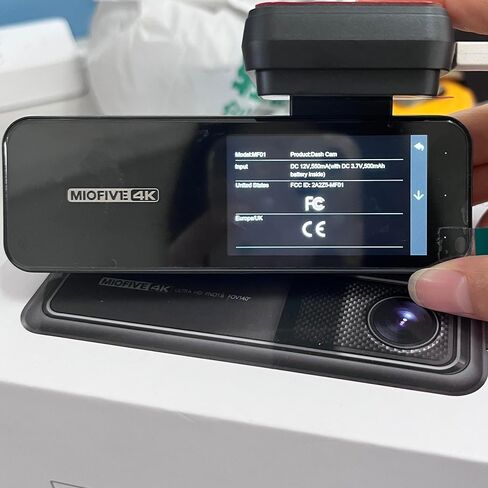 كاميرا قياس السيارة Miofive مع نظام تحديد المواقع والسرعة - كاميرا أمامية بدقة 4K مع شبكة WiFi 5G، ومسجل UHD 2160P، وتخزين eMMC مدمج 64G، ورؤية ليلية، ومستشعر G، واكتشاف الحركة ووضع وقوف السيارات مع مرور الوقت in Kuwait