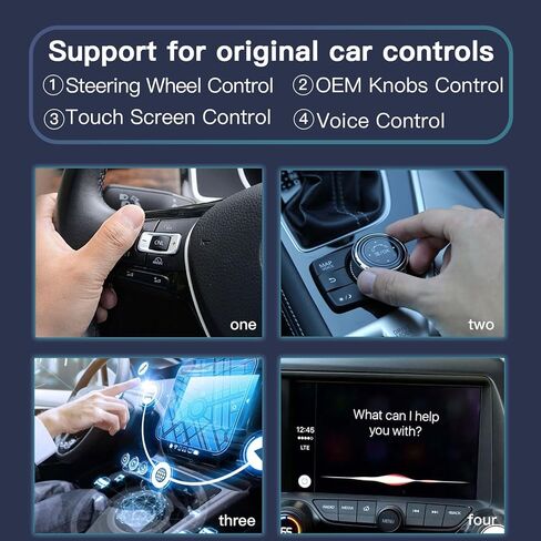 AUTOabc Wireless CarPlay Android Auto Converter Magic Box مع Netflix/YouTube/Disney/Google Play/TF بطاقة الوسائط المتعددة فيديو Ai Box محول لاسلكي USB Dongle لسيارات CarPlay السلكية في المصنع in Kuwait