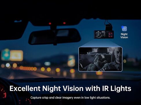 Pelsee P2 Trio 3 Channel 4K WiFi Dash Cam، 4K+1080P+1080P كاميرا أمامية وخلفية ثلاثية للسيارة، 4K+1080P Dual DashCam، رؤية ليلية بالأشعة تحت الحمراء، 5G Wi-Fi، التحكم الصوتي، GPS، وضع انتظار السيارات 24 ساعة، بطاقة مجانية سعة 64 جيجابايت in Kuwait