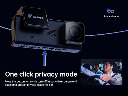 Pelsee P2 Trio 3 Channel 4K WiFi Dash Cam، 4K+1080P+1080P كاميرا أمامية وخلفية ثلاثية للسيارة، 4K+1080P Dual DashCam، رؤية ليلية بالأشعة تحت الحمراء، 5G Wi-Fi، التحكم الصوتي، GPS، وضع انتظار السيارات 24 ساعة، بطاقة مجانية سعة 64 جيجابايت in Kuwait