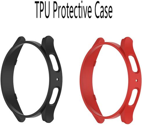SHUAXI (3+1Pack) Compatible for Samsung Galaxy Watch 4 Classic Screen Protector 46mm, Tempered Glass Film Anti-Scratch High Definition Full Coverage and Soft TPU Protective Case, Transparent in Kuwait
