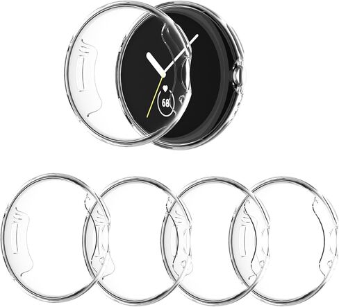 جراب Cuteey من 4 قطع لساعة Google Pixel مع واقي للشاشة، غطاء شاشة شفاف عالي الدقة من البولي يوريثان اللدن بالحرارة ناعم نحيف مطلي بالكامل لملحقات ساعة Google Pixel (شفاف/شفاف/شفاف/شفاف/شفاف) in Kuwait