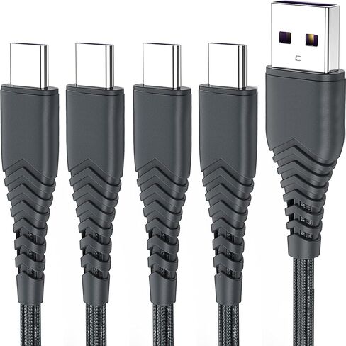 كيبل شحن USB C لموتو G7 G8 باور بلس بلاي وجي ستايلوس وجي باور وايدج بلس وZ4 Z3 Z5 ورازر وجي 6/G6 بلس وموتورولا ون اكشن وZ2 درويد فورس وجي 7 اوبتيمو ماكس 1/3/6/10 قدم - غير متوافق مع جي 6 بلاي in Kuwait