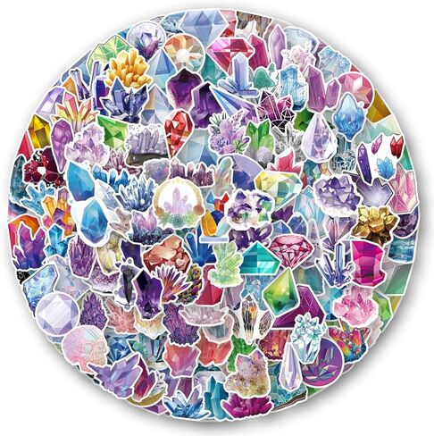 حزمة ملصقات فينيل كريستال من Bonitzdm 200 قطعة، ملصقات فينيل مقاومة للماء لزجاجة المياه، سجل القصاصات، الكمبيوتر المحمول، حافظة الهاتف، هدايا للمراهقات والبنات البالغين in Kuwait