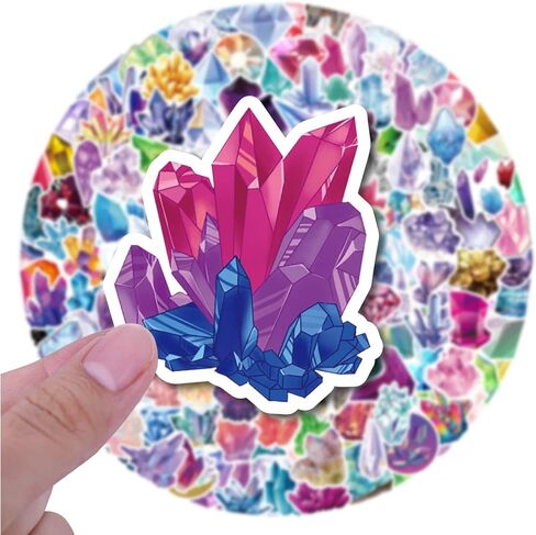 حزمة ملصقات فينيل كريستال من Bonitzdm 200 قطعة، ملصقات فينيل مقاومة للماء لزجاجة المياه، سجل القصاصات، الكمبيوتر المحمول، حافظة الهاتف، هدايا للمراهقات والبنات البالغين in Kuwait