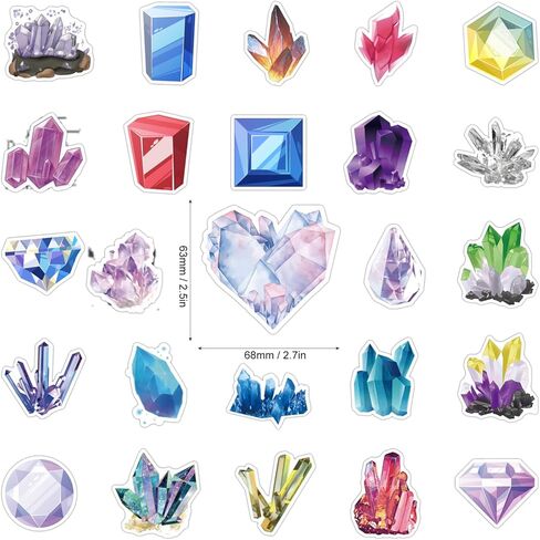 حزمة ملصقات فينيل كريستال من Bonitzdm 200 قطعة، ملصقات فينيل مقاومة للماء لزجاجة المياه، سجل القصاصات، الكمبيوتر المحمول، حافظة الهاتف، هدايا للمراهقات والبنات البالغين in Kuwait