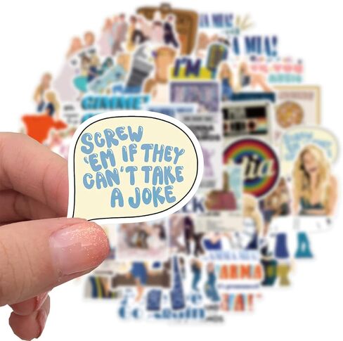 American Stage Show Stickers Mamma Mia Stickers 50PCS Laptop Reward Motivational Stickers for Water Bottle, Skateboard,Refrigerator,Hydro Flasks, Decal, Waterproof Vinyl Decal for Adults, Teens in Saudi Arabia