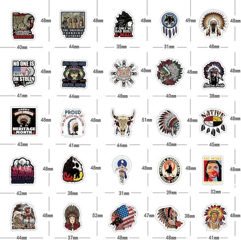 مجموعة 63 قطعة من الملصقات الهندية الأمريكية الأصلية، ملصق جمالي مضاد للماء من الفينيل لزجاجة المياه، والكمبيوتر المحمول، والهاتف، ولوح التزلج، وهدايا سجل القصاصات للأطفال والمراهقين والبالغين لديكور مستلزمات الحفلات in Kuwait