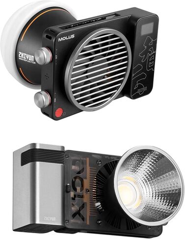 ZHIYUN MOLUS X100 Portable LED Video Light with Battery Grip,100W 2700K-6500K CRI 95+ TLCI 97+ with Bluetooth App Brightness Control in Saudi Arabia