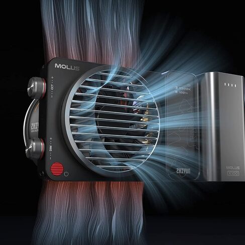 ZHIYUN MOLUS X100 Portable LED Video Light with Battery Grip,100W 2700K-6500K CRI 95+ TLCI 97+ with Bluetooth App Brightness Control in Saudi Arabia