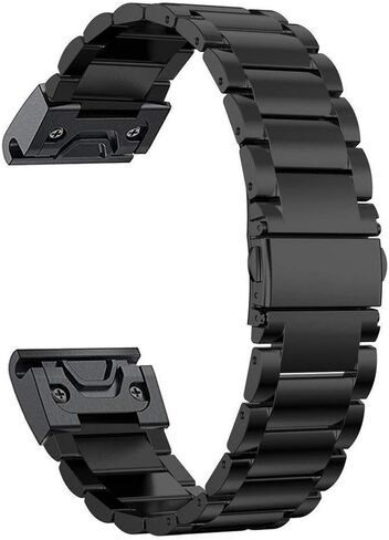 سوار ساعة Olytop Fenix ​​7/Fenix ​​6/Fenix ​​5/EPIX Gen 2، سوار بديل من الفولاذ المقاوم للصدأ مقاس 22 مم سريع التركيب لساعة Garmin Fenix ​​6 Pro/Sapphire، Fenix ​​5 Plus الذكية in Saudi Arabia