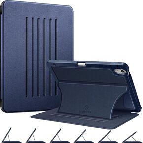 حافظة CaseBot بحامل مغناطيسي لجهاز iPad Air الجيل الخامس (2022) / iPad Air الجيل الرابع (2020) مقاس 10.9 بوصة - غطاء TPU ناعم متين مقاوم للصدمات بزوايا متعددة مع حامل أقلام رصاص، خاصية النوم/الاستيقاظ التلقائي، أسود in Kuwait