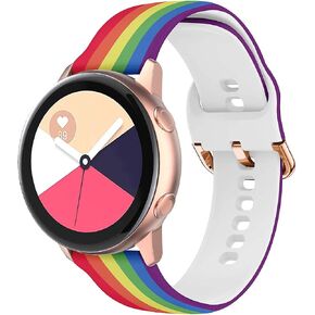 Minggo Band Compatible with Samsung Galaxy Watch Active/Active2 40mm/44mm,Silicone Sports Wristband Replacement Compatible for Galaxy Watch 42mm/Gear S2 Classic/Gear Sport Smart Watch (Black) in Kuwait