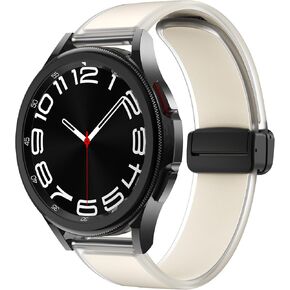 LYSMVIVI Silicone Watch Band 20mm 22mm for Kids Youth Quick Release Soft Silicone Magnetic Sport Watch Strap for Women Men, Translucent Bands