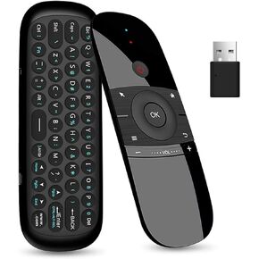 Meentek W1 Universal TV Remote Air Mouse، لوحة مفاتيح لاسلكية Fly Mouse 2.4 جيجا هرتز اتصال Air Remote Keyboard Mouse لـ Nvidia Shield/Android TV Box/PC/Smart TV/Projector/HTPC/All-in-one PC/TV.. in Kuwait