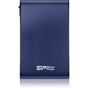 قرص صلب خارجي محمول متين سعة 1 تيرابايت من سيليكون باور A80، مقاوم للماء USB 3.0 لأجهزة الكمبيوتر الشخصية وماك وإكس بوكس ​​وبلاي ستيشن 4، أزرق in Kuwait
