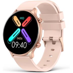 ساعات ذكية EGQINR للنساء للإجابة/إجراء المكالمات، شاشة لمس كاملة 1.32 بوصة عالية الدقة لتتبع اللياقة البدنية مع مراقب معدل ضربات القلب وضغط الدم والنوم، ساعة ذكية مقاومة للماء IP67 لنظام Android iOS in Kuwait
