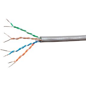 Monoprice Cat6A Ethernet Bulk Cable - Network Internet Cord - Solid, 550Mhz, FTP, CMR, Riser Rated, Pure Bare Copper Wire, 10G, 23AWG, No Logo, 1000ft, White