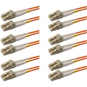 SpeedyFiberTX Multimode OM1 62.5/125 Fiber Patch Cable, Duplex LC to LC, Slim Zipcord OFNR Cable Jacket (Orange OFNR OM1-1 Pack, 5 Meter / 16.40 Feet) in Kuwait