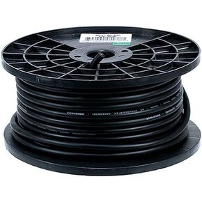Monoprice Professional Microphone Bulk Cable - 250 Feet - Black, 16AWG, 8.0mm With High-Purity, Oxygen Free Copper Conductors, Braided Copper Shield
