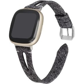 أحزمة EverSnows المنسوجة الرفيعة المتوافقة مع Fitbit Sense/Sense 2/Fitbit Versa 3/Versa 4، بديل حزام رياضي من القماش الناعم للرجال والنساء in Kuwait
