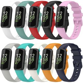 Compatible with Fitbit Inspire 3 Bands, Replacement Soft Silicone Watch Straps Soft Wristband for Fitbit Inspire 3 Fitness Tracker Women&Men