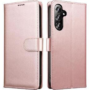 iWEOCO Samsung A54 5G Wallet Case Genuine Leather Flip with Anti-Theft RFID Blocking Cash Credit Card Slots Protective Stand Strong Magnetic Clasp Closure Samsung A54 5G Case (Black)