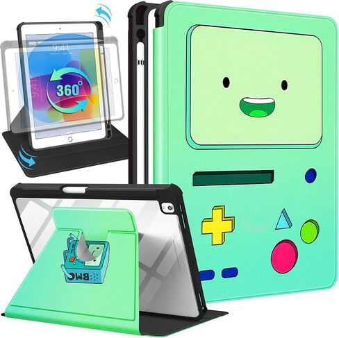 Besoar for iPad 9th/8th/7th Generation 10.2 inch Case Cute Cartoon Kawaii for Girls Kids Girly Women Design Covers,360 Degree Rotating Folio Stand Pencil Holder for Apple i Pad 9/8/7 Gen,SleepGirl in Kuwait